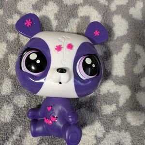 🦋5/25$ Littlest Pet Shop Purple and White Panda with Pink Accents